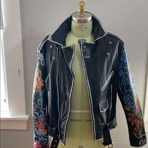 Custom 50’s style leather motorcycle jacket